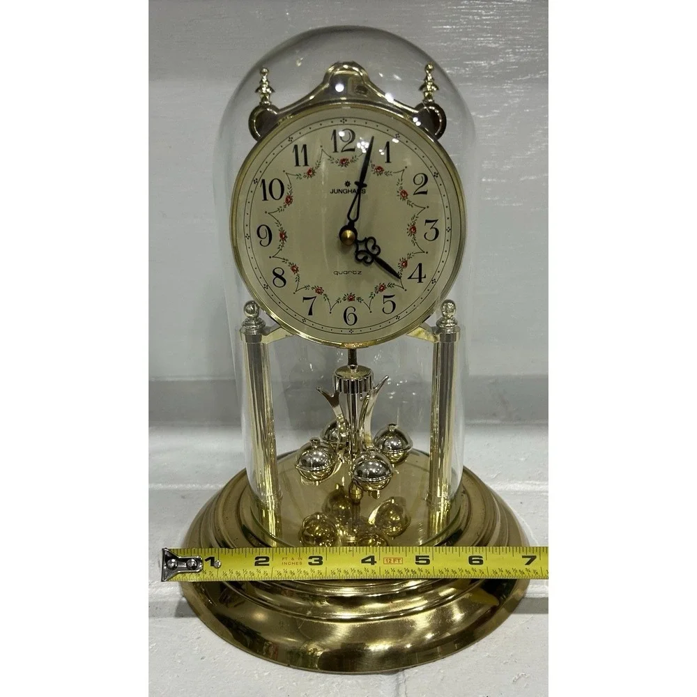 Vintage Junghans Quartz Made In Germany 85 Movement Desk Clock Works‎ Tested